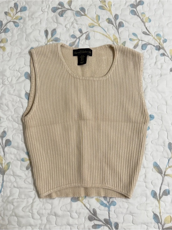 House of Harlow 1960 Tops - House of Harlow 1960 Ribbed Sleeveless Tank in Beige